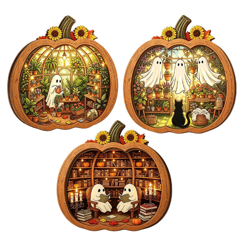 π LIMITED TIME 49% OFF! π Halloween Wooden Pumpkin Tabletop Decor β Double-Layer Wood Construction with Festive Charm π