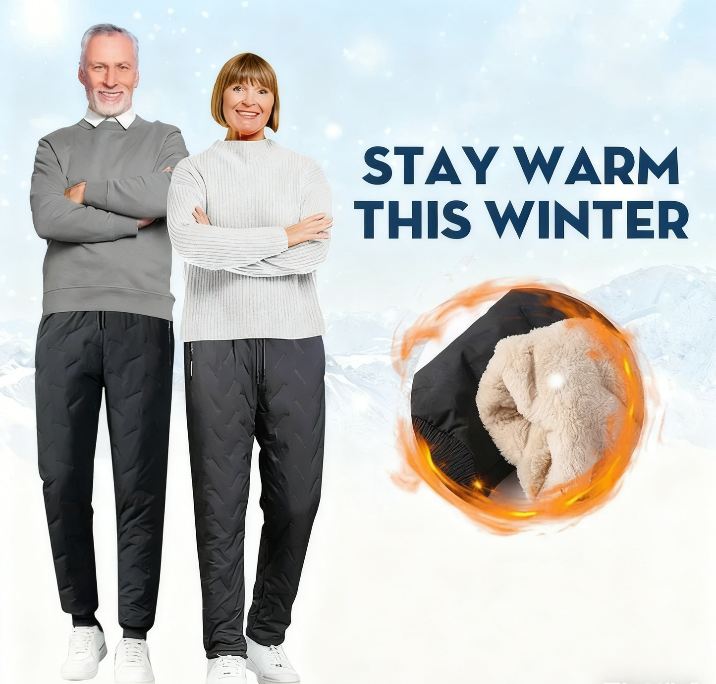 ⏳LAST DAY SALE 50% OFF!! ✨Unisex Super Cozy & Warm Fleece-Lined Waterproof Pants🔥