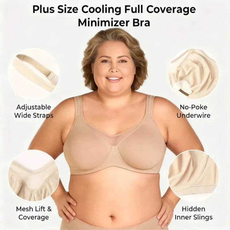 ⏳LAST WEEK SALE -ONLY £6.99!🖤💐Women's Elegant Sheer Full Coverage Plus Size Bra