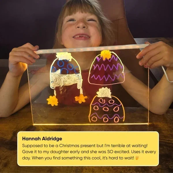 ✨FLASH SALE -￡8.99!!⏳🎨Luminous Led Drawing Board For Children