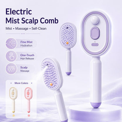 💖LAST DAY SALE ONLY ￡14.99!!💖Nbevdg™🇬🇧 Scalp Massager Comb 💆‍♀️ – Self-Cleaning 🧼, Tangle-Free ✂️ & Frizz-Control Hair Brush with Soothing Mist Spray 💨✨ | Perfect for Dry, Brittle Hair 💧🌟