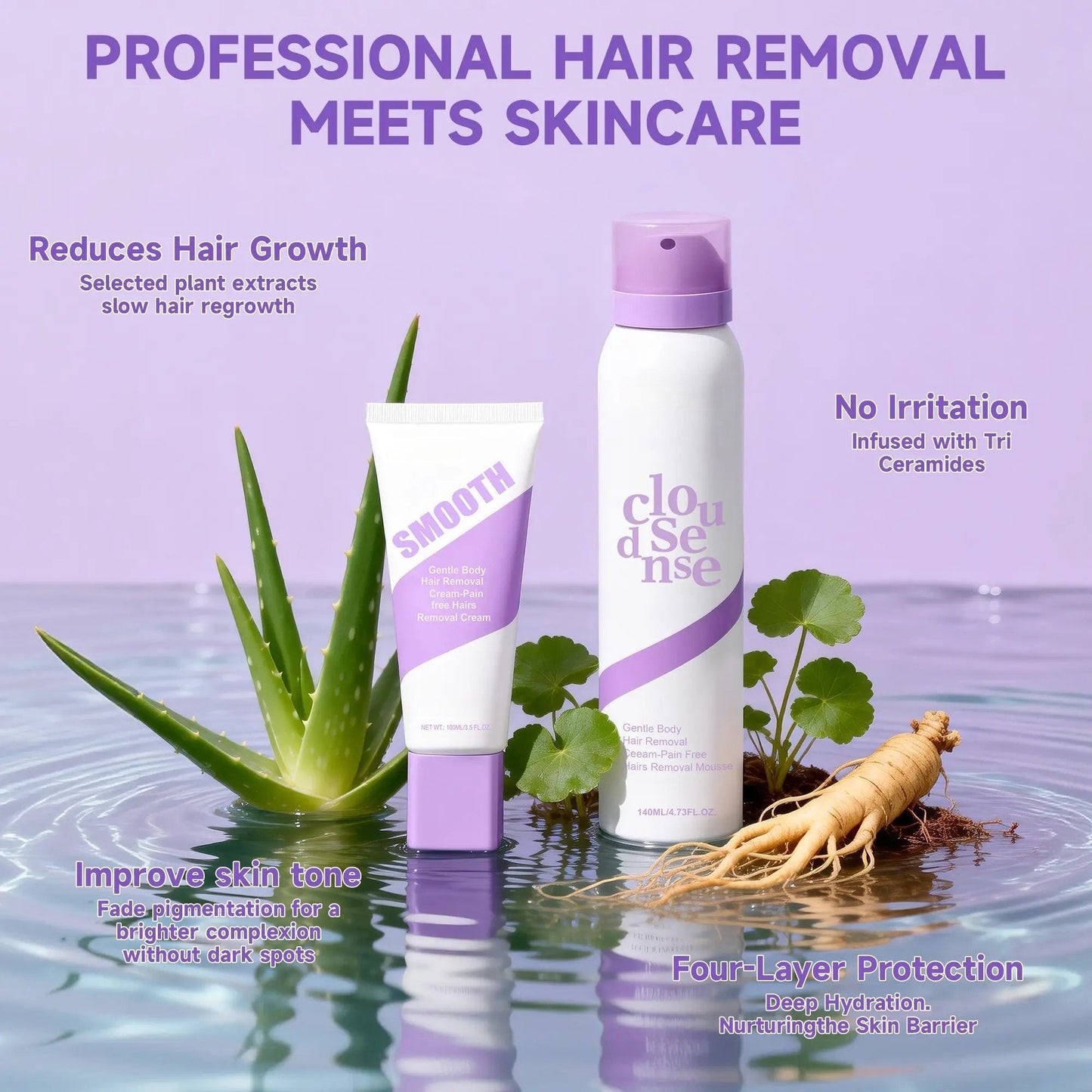⏳Limited Time Sales - only ￡7.99😍Gentle & Painless Hair Removal Cream Duo for Sensitive Skin