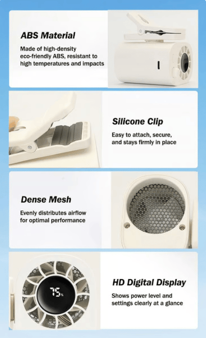 💥Summer Hot Sales❄️🏆 50K+ SOLD! – Almost Gone💨 AirFlex Car Fan 360°🔄| LED Display📈| USB⚡