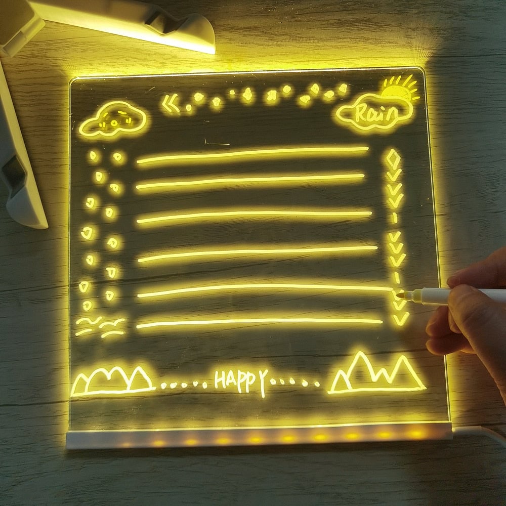 ✨FLASH SALE -￡8.99!!⏳🎨Luminous Led Drawing Board For Children