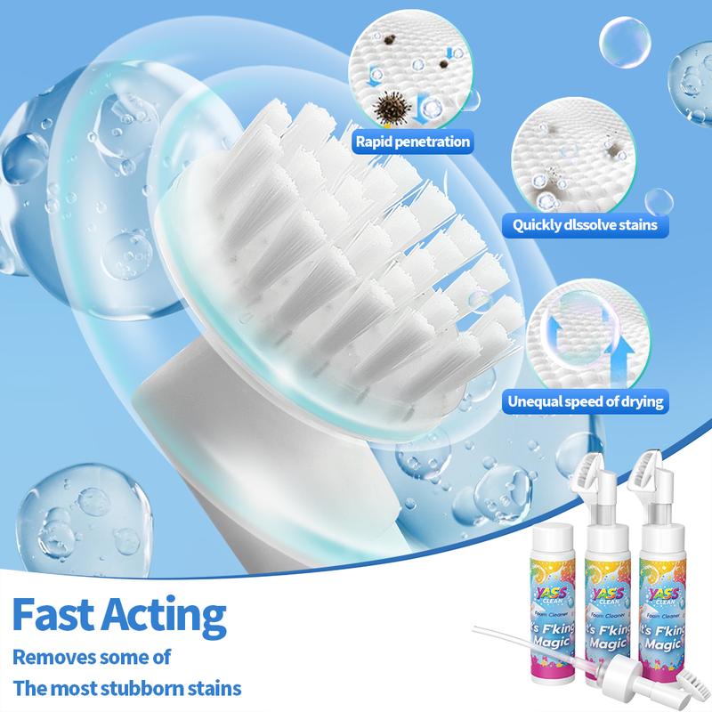⏳LAST DAY BUY 2 GET 1 FREE!!💖Clean Magic Foam Cleaner for Carpets & Upholstery – Pet Stain & Odour Remover with Cleaning Brush🧼🪄