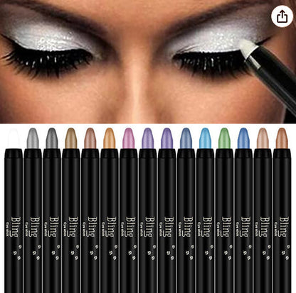 🎉2026 New Year Sale 50% OFF🎉15 Color Highlighter Eyeshadow Pencil Waterproof Glitter Eye Shadow Eyeliner Pen