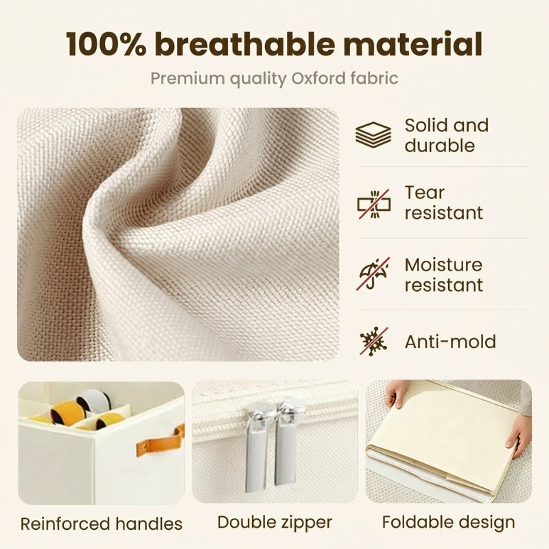 ⏰🔥LIMITED TIME 49% OFF! 👟 Fabric Shoe Organizer Storage Box – Foldable, Large Capacity, Dustproof & Breathable for Closet & Bedroom 🧺✨-UK