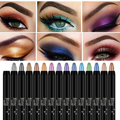 🎉2026 New Year Sale 50% OFF🎉15 Color Highlighter Eyeshadow Pencil Waterproof Glitter Eye Shadow Eyeliner Pen
