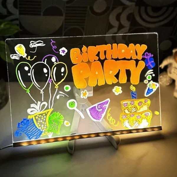 ✨FLASH SALE -￡8.99!!⏳🎨Luminous Led Drawing Board For Children