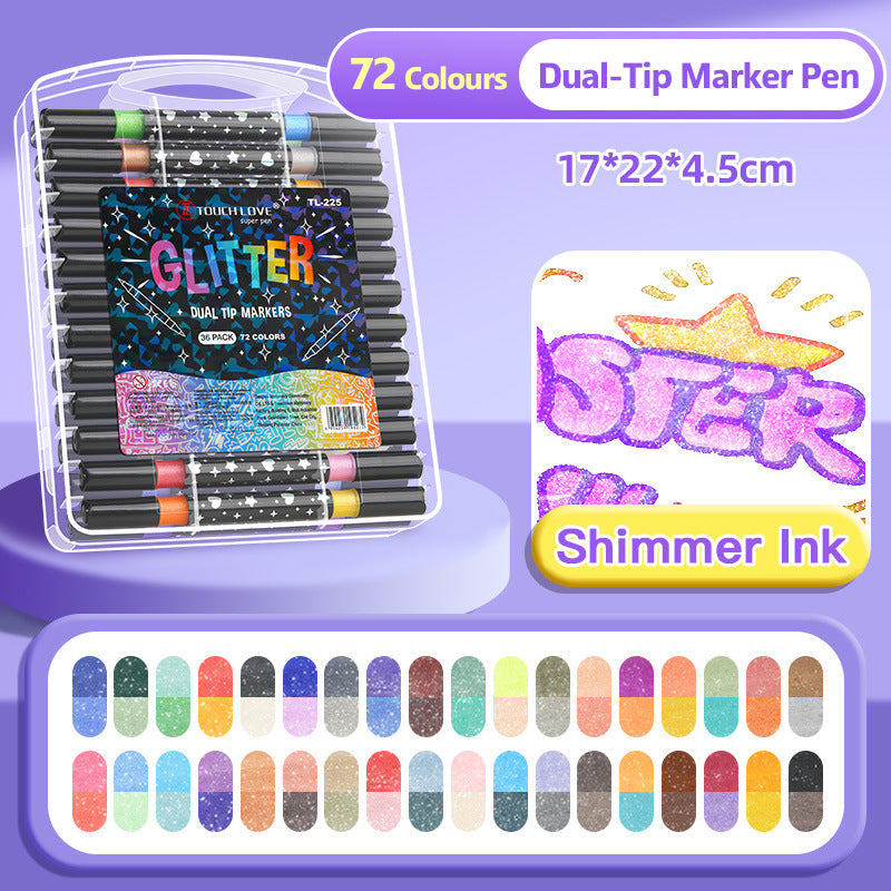 🔥This Week's Special Price:£7.99!!✨🎁Dual-Tip Glitter Marker Pen