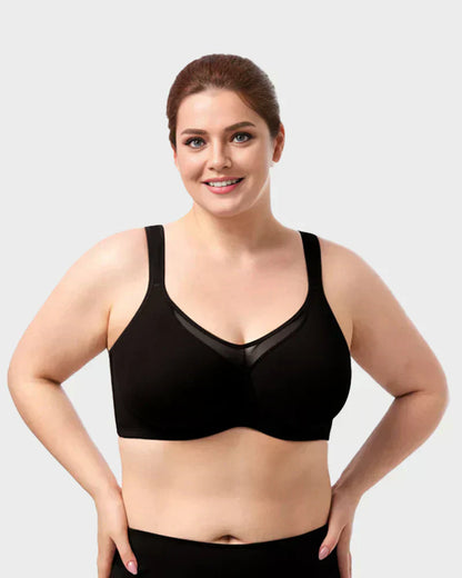 ⏳LAST WEEK SALE -ONLY £6.99!🖤💐Women's Elegant Sheer Full Coverage Plus Size Bra