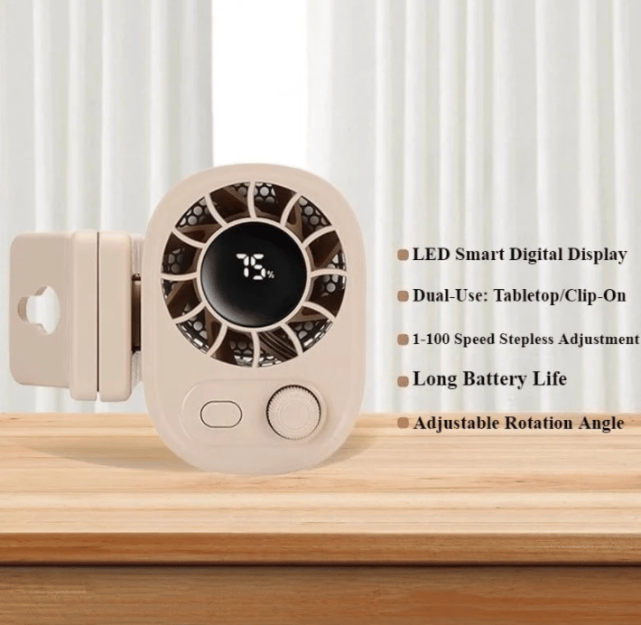 💥Summer Hot Sales❄️🏆 50K+ SOLD! – Almost Gone💨 AirFlex Car Fan 360°🔄| LED Display📈| USB⚡
