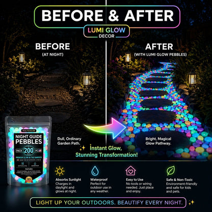 💥LAST DAY SALE 49%OFF💥🌈Colorful Glow-in-the-Dark Garden Stones