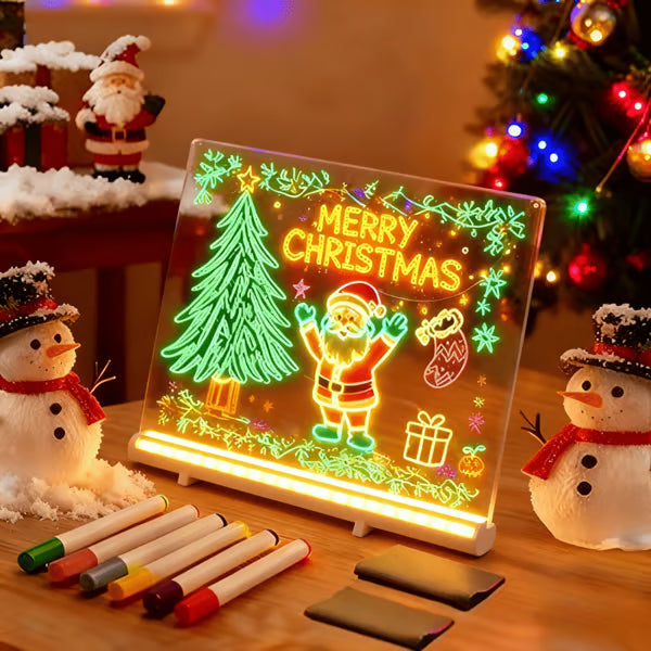 ✨FLASH SALE -￡8.99!!⏳🎨Luminous Led Drawing Board For Children