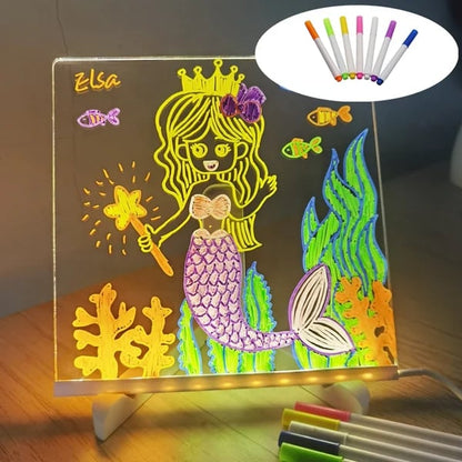 ✨FLASH SALE -￡8.99!!⏳🎨Luminous Led Drawing Board For Children