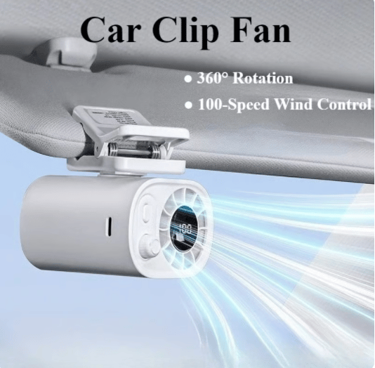 💥Summer Hot Sales❄️🏆 50K+ SOLD! – Almost Gone💨 AirFlex Car Fan 360°🔄| LED Display📈| USB⚡
