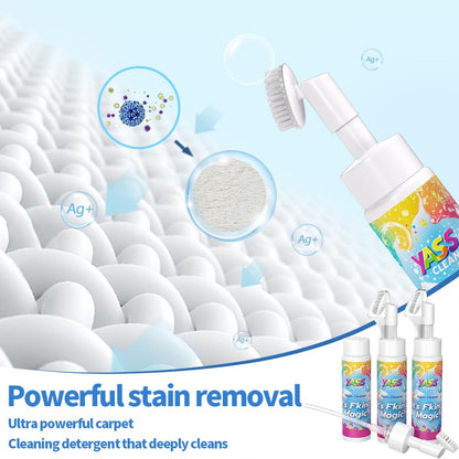 ⏳LAST DAY BUY 2 GET 1 FREE!!💖Clean Magic Foam Cleaner for Carpets & Upholstery – Pet Stain & Odour Remover with Cleaning Brush🧼🪄