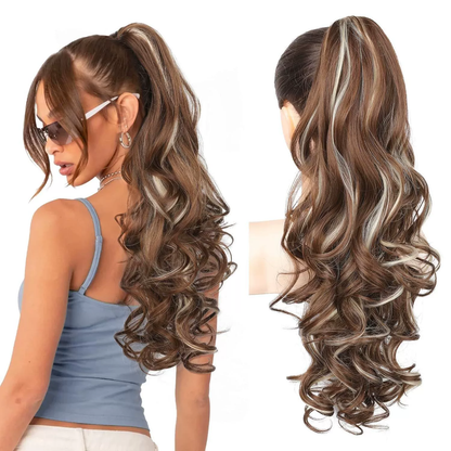 🥳2026 HOT SALE🥳💞50K+ SOLD!💜✨ 50% OFF! Clip-on Wavy Ponytail Extension – Natural big waves, tangle‑free & heat‑resistant. Instant volume in seconds! 🦚🎀