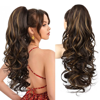 🥳2026 HOT SALE🥳💞50K+ SOLD!💜✨ 50% OFF! Clip-on Wavy Ponytail Extension – Natural big waves, tangle‑free & heat‑resistant. Instant volume in seconds! 🦚🎀