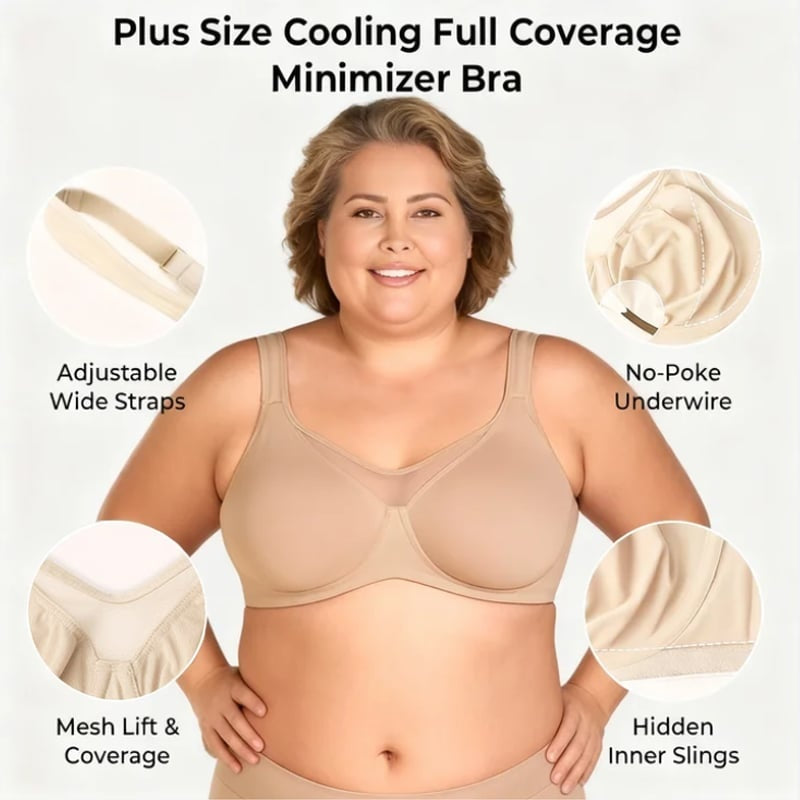 ⏳LAST WEEK SALE -ONLY £6.99!🖤💐Women's Elegant Sheer Full Coverage Plus Size Bra