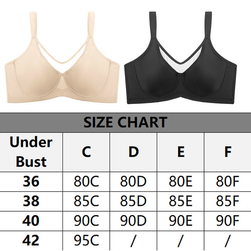 ⏳LAST WEEK SALE -ONLY £6.99!🖤💐Women's Elegant Sheer Full Coverage Plus Size Bra