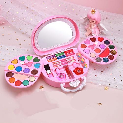 🏆LIMITED TIME SALES - JUST ￡16.99💄Kids Washable Makeup Toy Set with Portable Pink Handbag