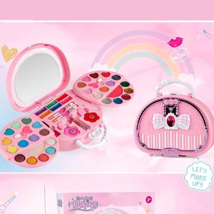 🏆LIMITED TIME SALES - JUST ￡16.99💄Kids Washable Makeup Toy Set with Portable Pink Handbag