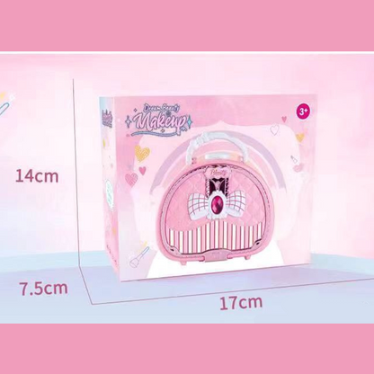 🏆LIMITED TIME SALES - JUST ￡16.99💄Kids Washable Makeup Toy Set with Portable Pink Handbag