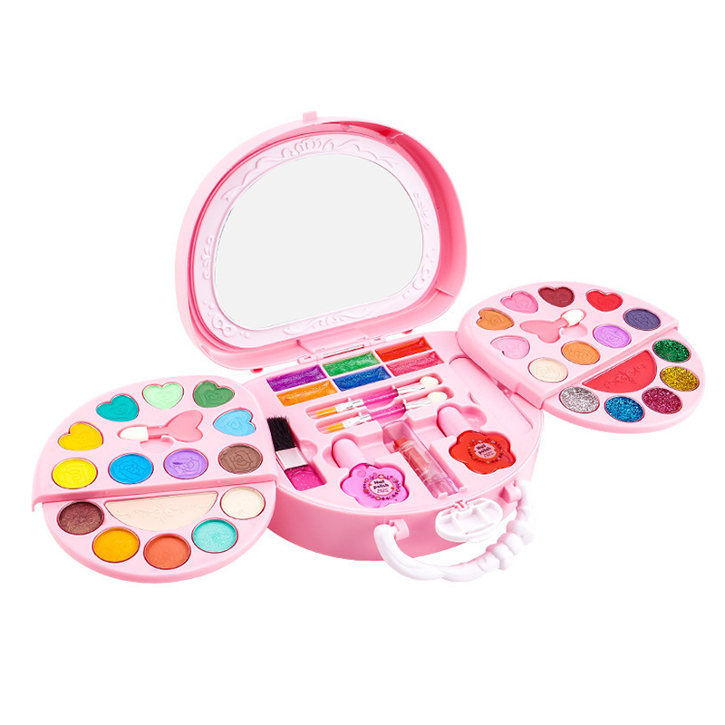 🏆LIMITED TIME SALES - JUST ￡16.99💄Kids Washable Makeup Toy Set with Portable Pink Handbag
