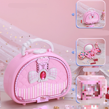 🏆LIMITED TIME SALES - JUST ￡16.99💄Kids Washable Makeup Toy Set with Portable Pink Handbag