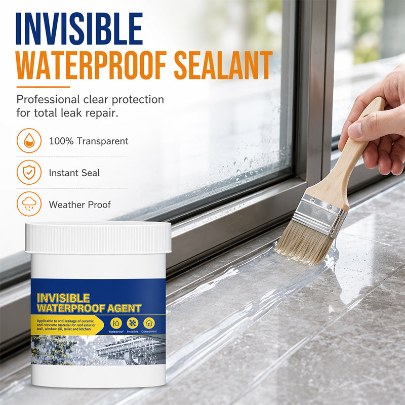 🥳2026 HOT SALE🥳💞50K+ SOLD!💧🛡️ 50% OFF! Invisible Waterproof Sealant – Crystal clear, dries undetectable on tiles, marble & wood. Stops roof, wall & sink leaks – no more ugly white patches! ✨🏠