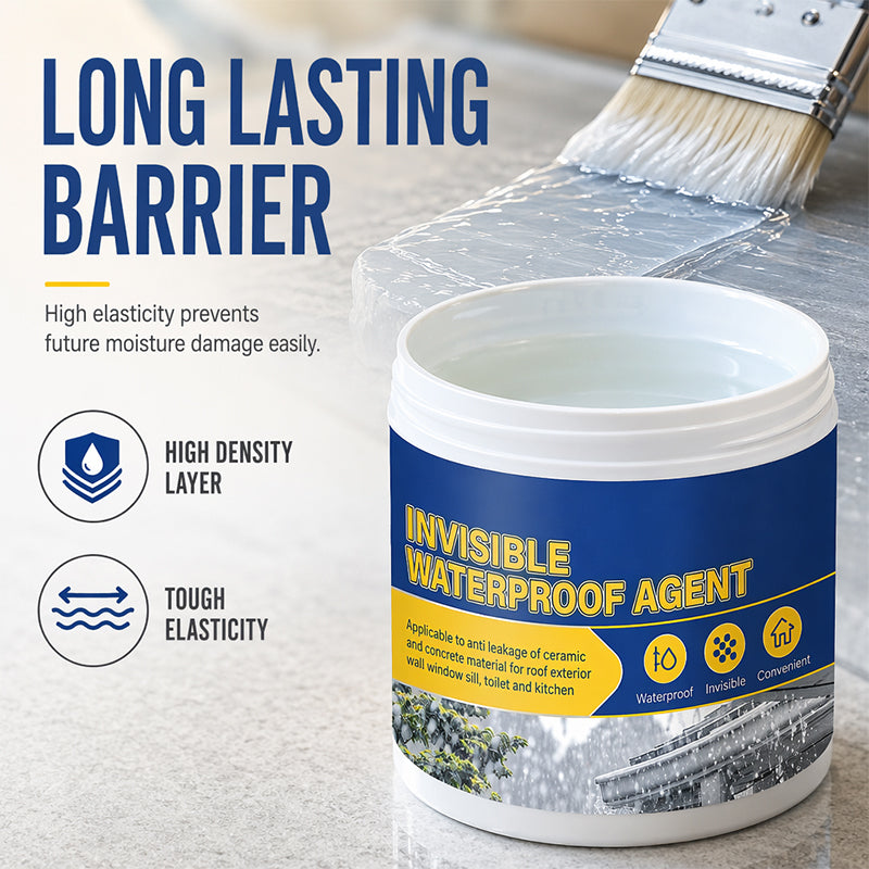 🥳2026 HOT SALE🥳💞50K+ SOLD!💧🛡️ 50% OFF! Invisible Waterproof Sealant – Crystal clear, dries undetectable on tiles, marble & wood. Stops roof, wall & sink leaks – no more ugly white patches! ✨🏠