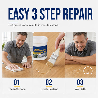 🥳2026 HOT SALE🥳💞50K+ SOLD!💧🛡️ 50% OFF! Invisible Waterproof Sealant – Crystal clear, dries undetectable on tiles, marble & wood. Stops roof, wall & sink leaks – no more ugly white patches! ✨🏠