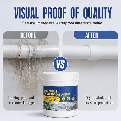 🥳2026 HOT SALE🥳💞50K+ SOLD!💧🛡️ 50% OFF! Invisible Waterproof Sealant – Crystal clear, dries undetectable on tiles, marble & wood. Stops roof, wall & sink leaks – no more ugly white patches! ✨🏠